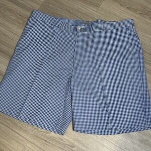 Peter Millar Performance Wicking Checkered Golf Shorts Mens 42